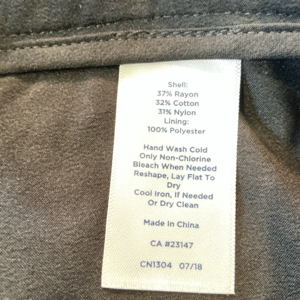 Talbots Lace Scalloped Hem Ankle Pants Womens 16 Black High Rise Straight 38x27 - Picture 10 of 11